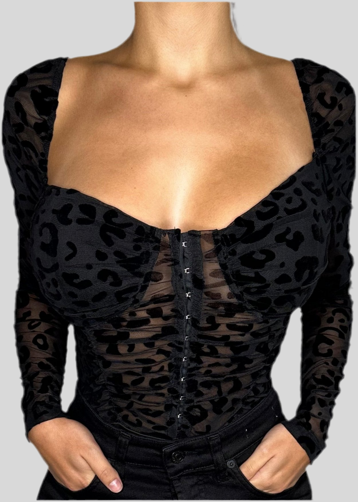 Body tulle ricamo