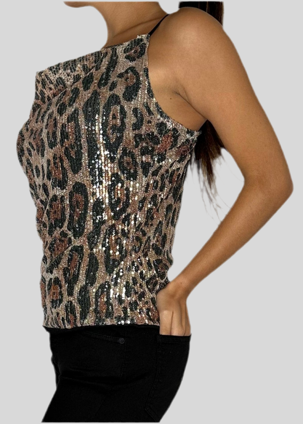 Top paillettes