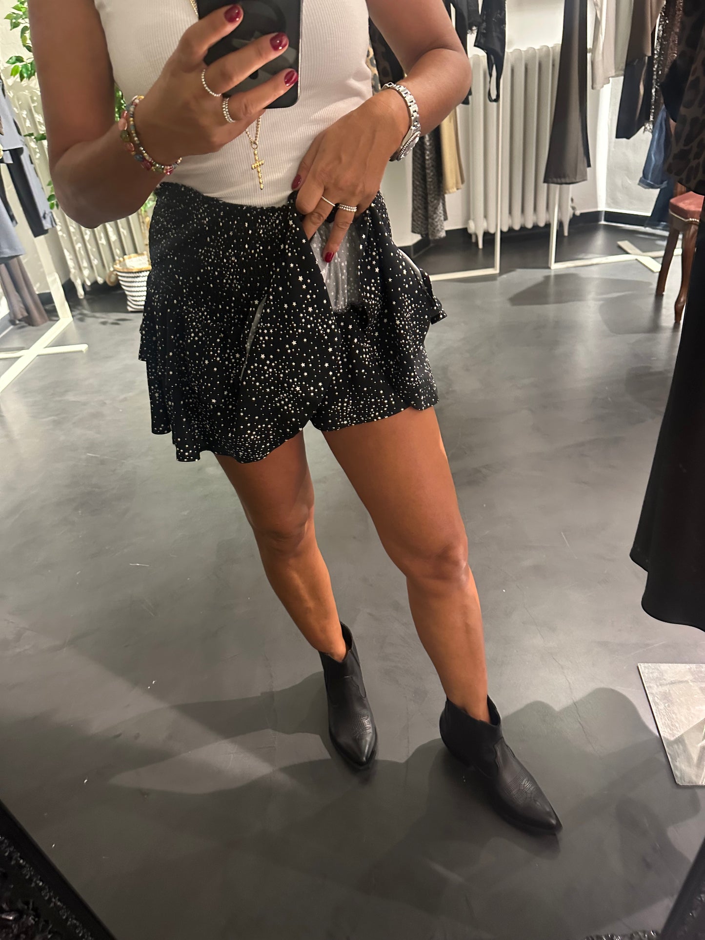 Gonna/short balze stampa stelle
