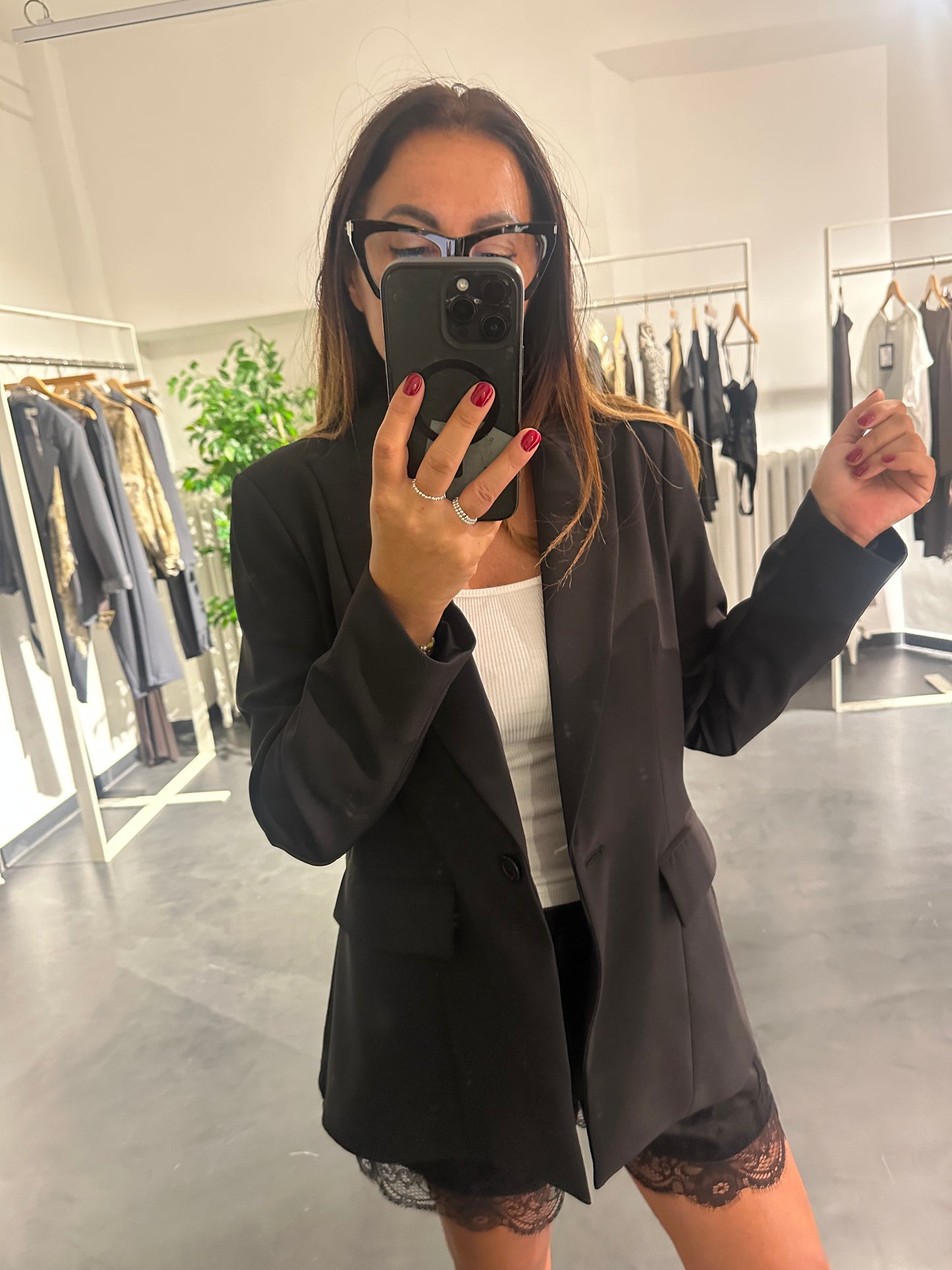 Blazer con pizzo retro