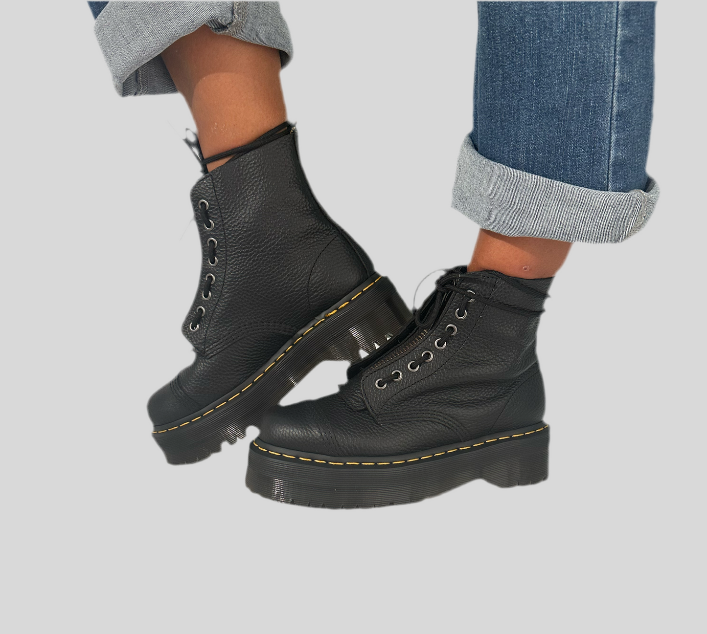 Dr.Martens con plateau in morbida pelle