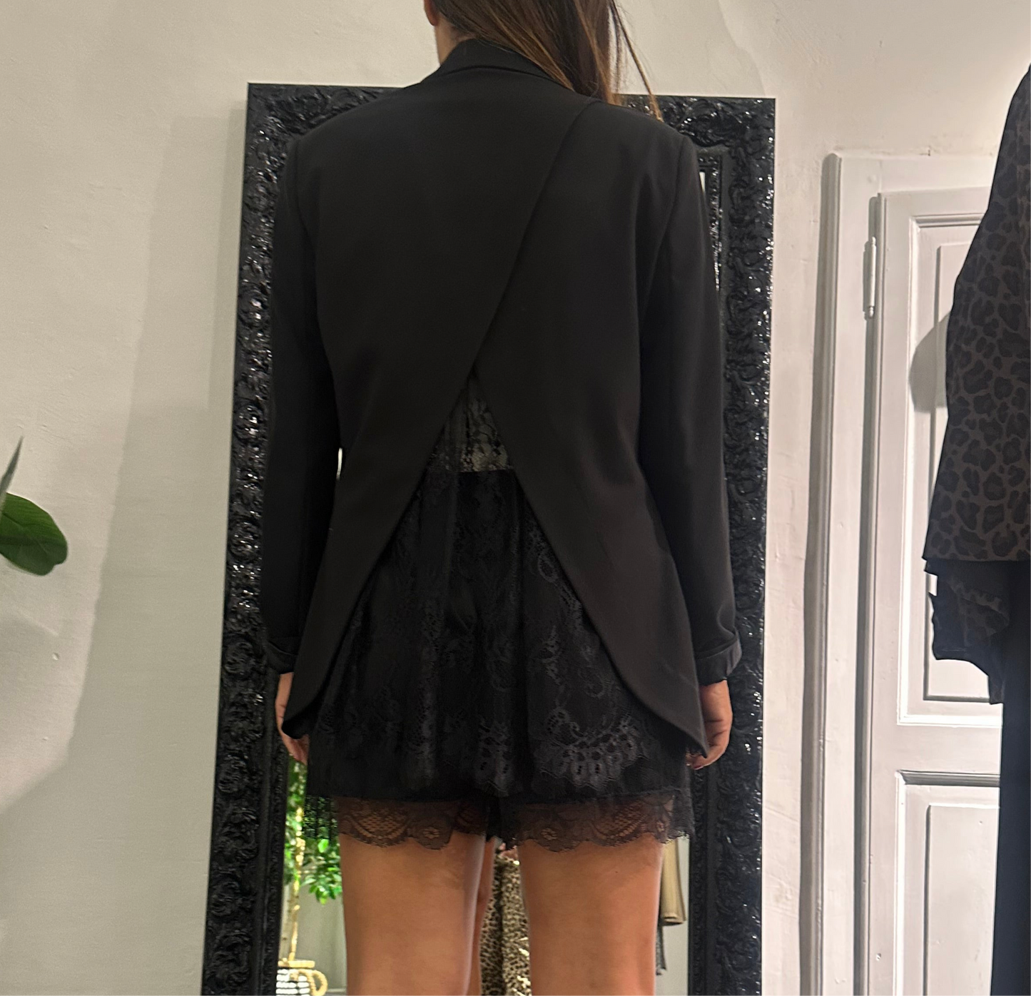 Blazer con pizzo retro