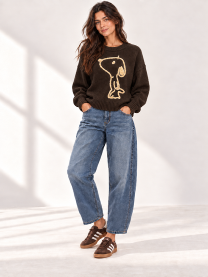 Maglia donna serie ICONIC con ricamo in rilievo