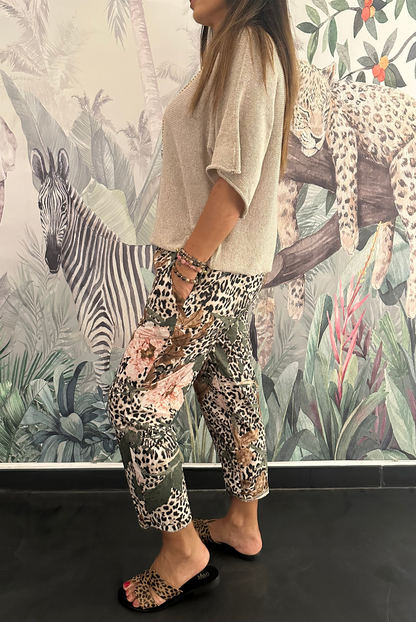 Pantalone stampa animalier