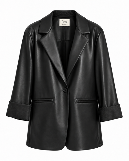 Blazer donna oversize in ecopelle Armoire