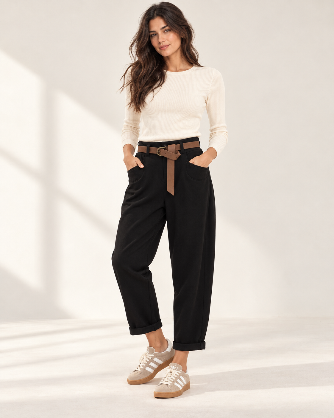 Pantalone Punto Milano con Cintura