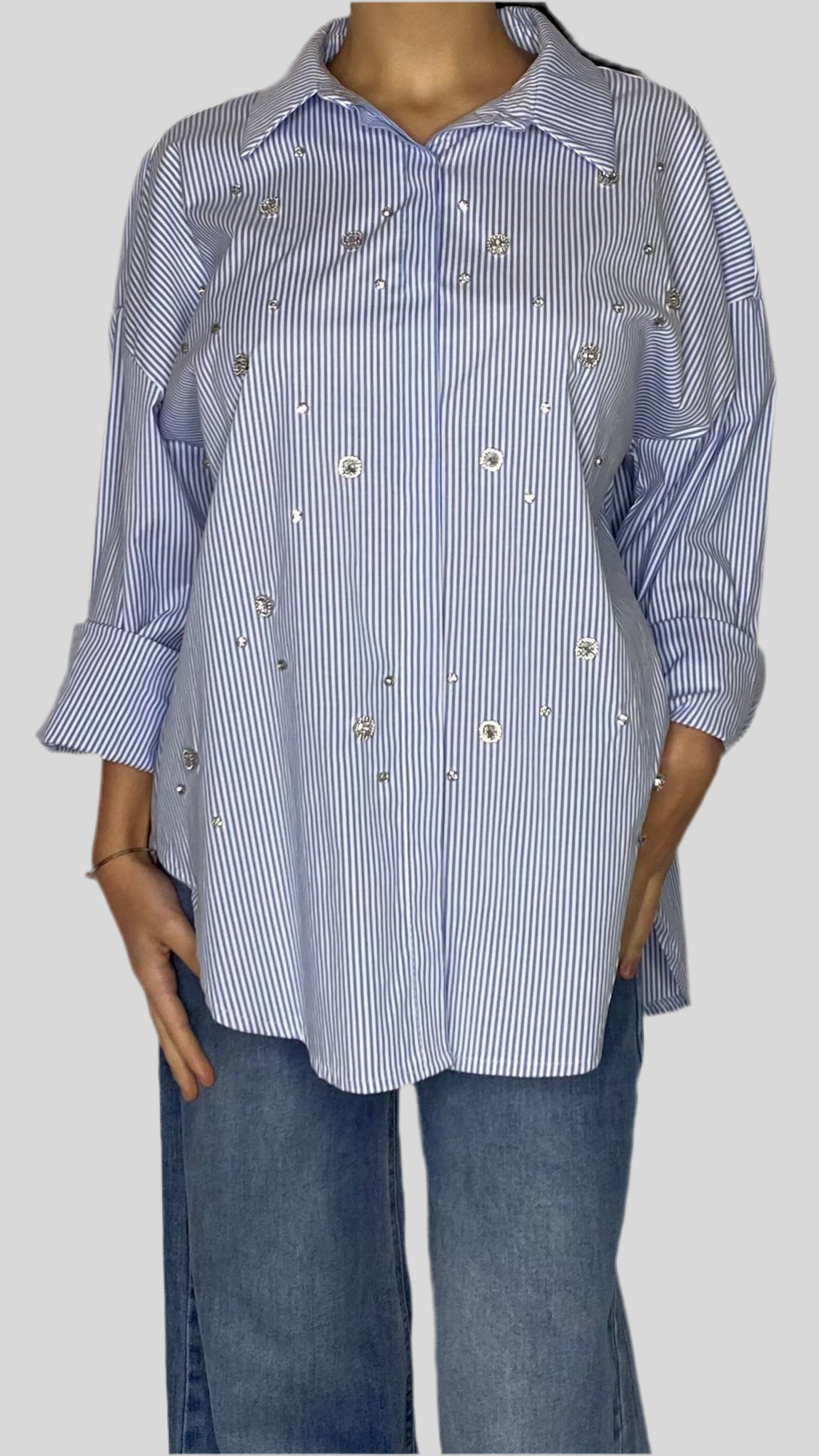 Camicia appicazioni gioiello