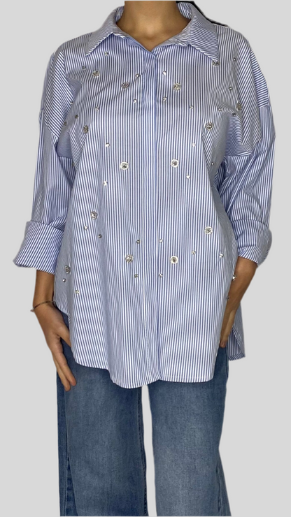 Camicia appicazioni gioiello