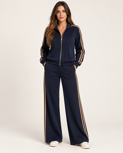 Completo tuta con bande laterali – blu navy