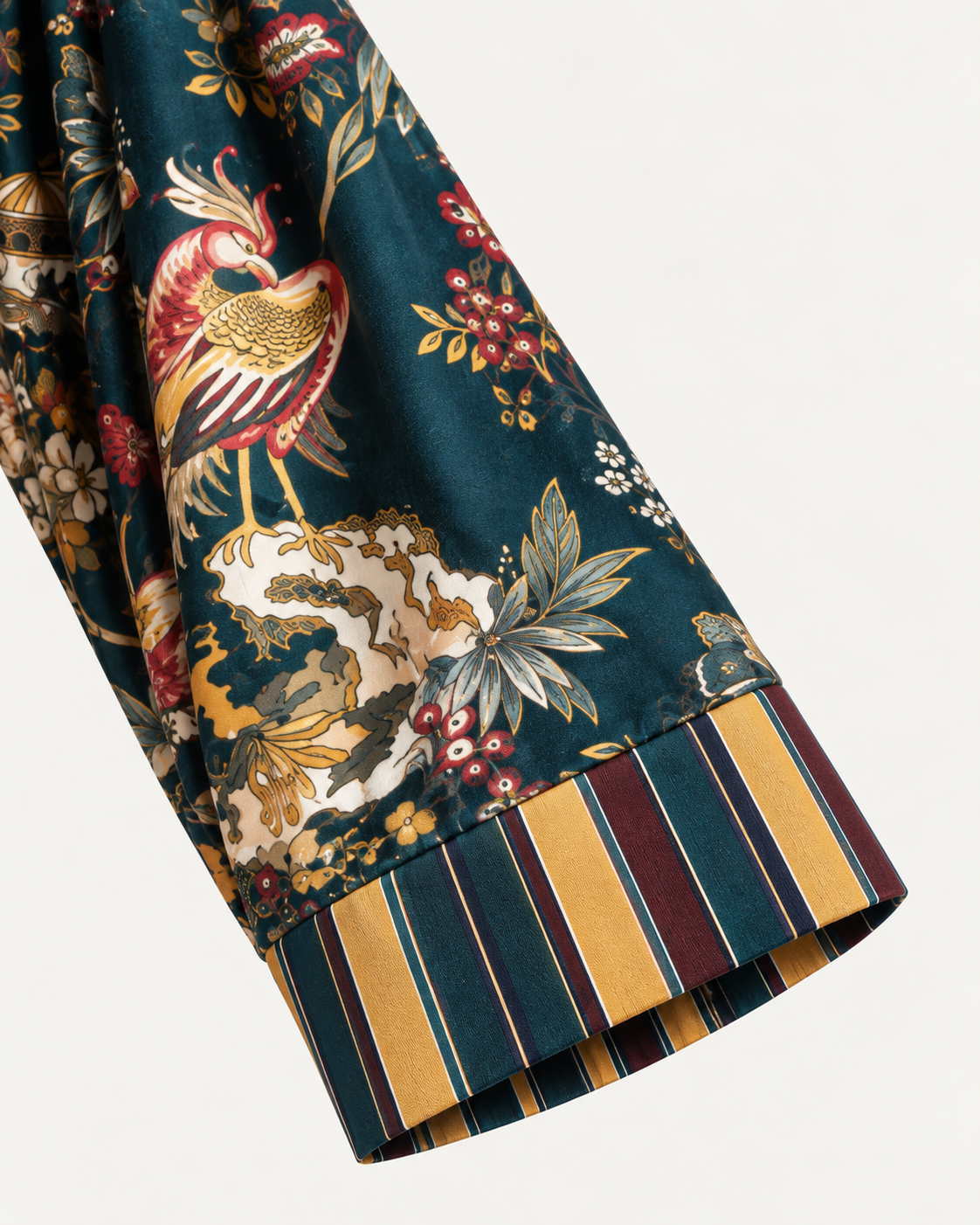 Kimono Have One in ciniglia fantasia – blu petrolio