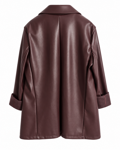 Blazer donna oversize in ecopelle Armoire