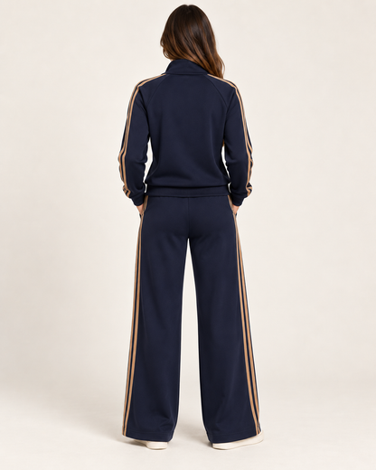 Completo tuta con bande laterali – blu navy