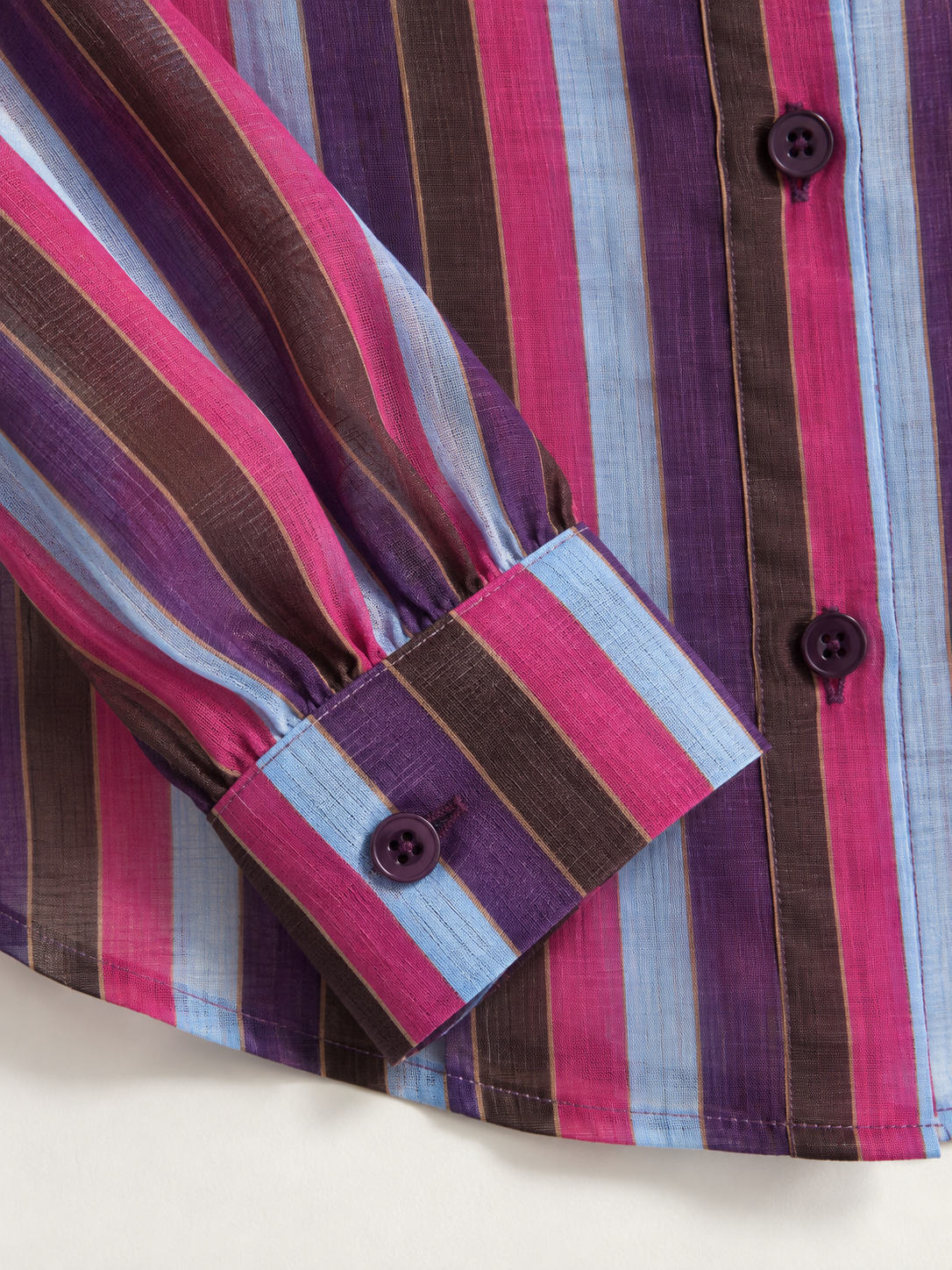 Camicia a righe – fucsia, viola e celeste