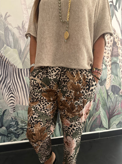 Pantalone stampa animalier