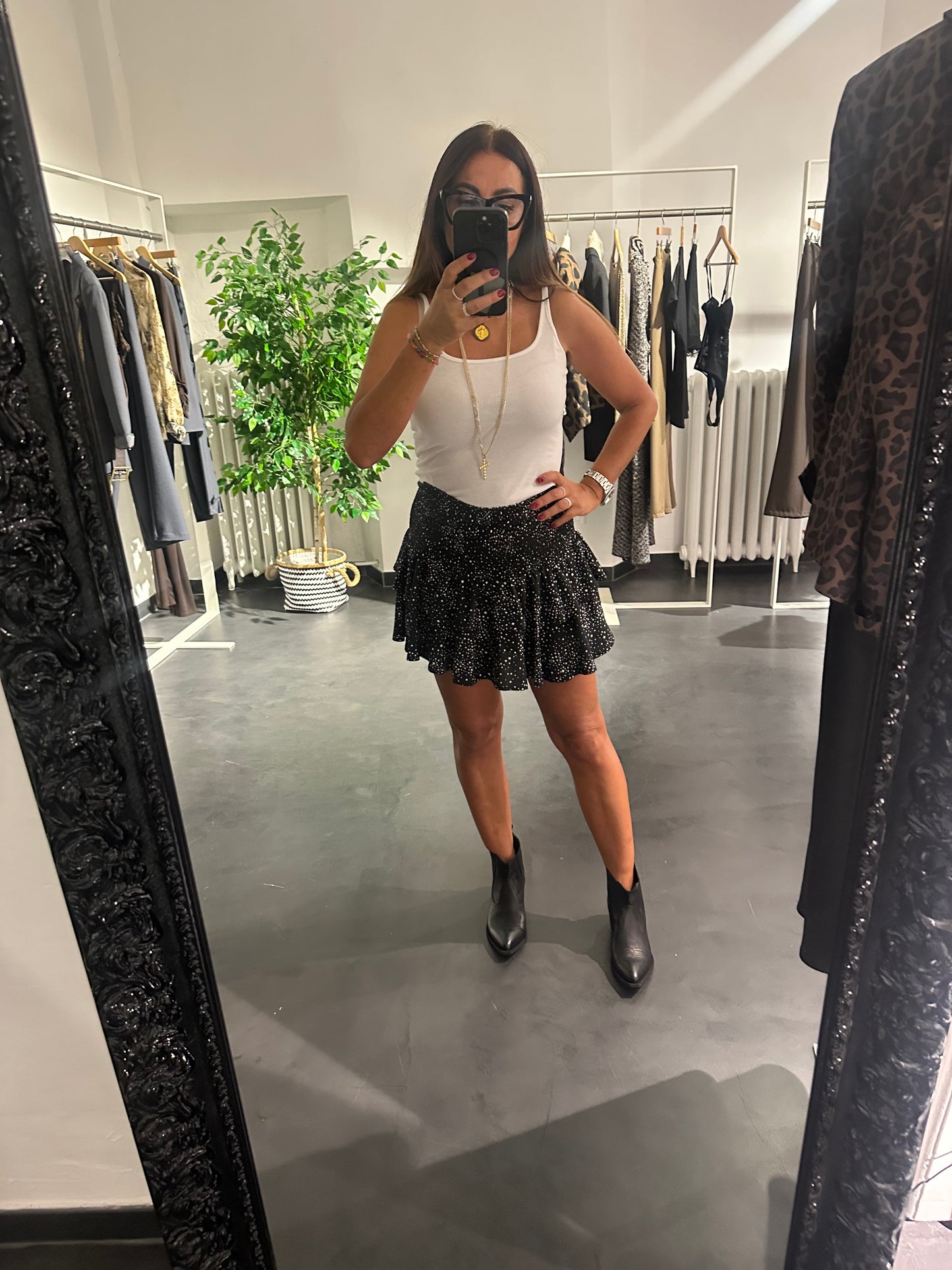 Gonna/short  balze stampa stelle