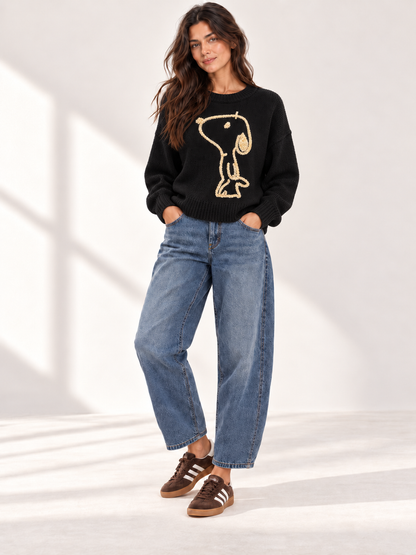 Maglia donna serie ICONIC con ricamo in rilievo