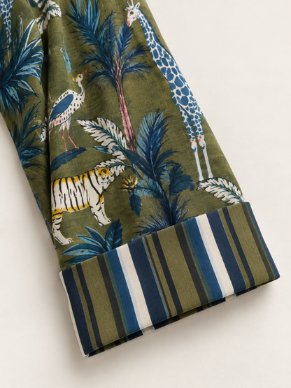 Kimono Have One in ciniglia Jungle – verde oliva