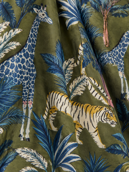 Kimono Have One in ciniglia Jungle – verde oliva