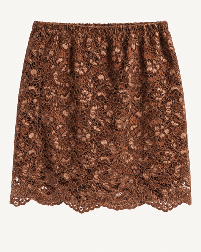 Gonna Vicolo in pizzo – cuoio