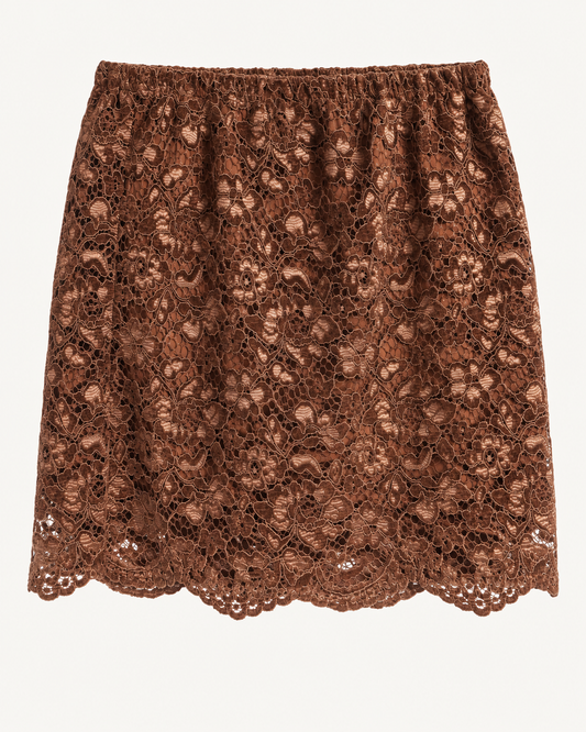 Gonna Vicolo in pizzo – cuoio