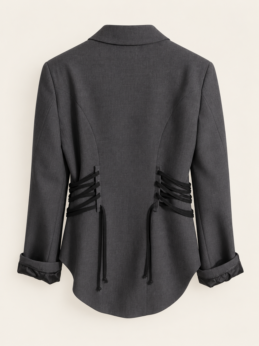 Giacca corsetto con lacci – antracite