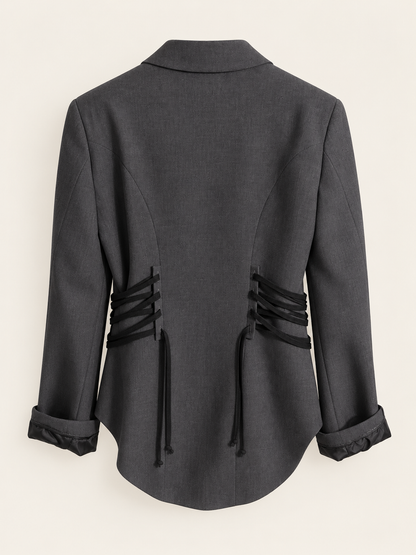 Giacca corsetto con lacci – antracite