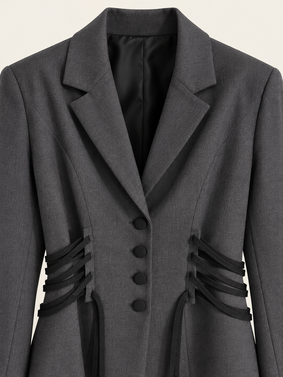 Giacca corsetto con lacci – antracite