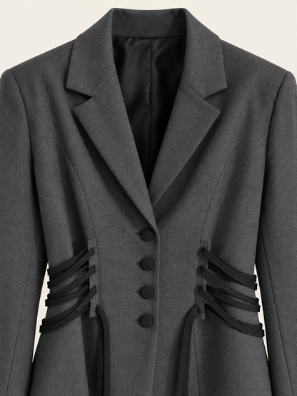 Giacca corsetto con lacci – antracite