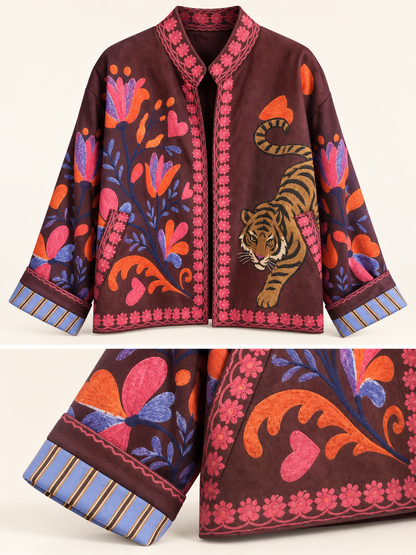Bomber Nomad fantasia tigre – prugna