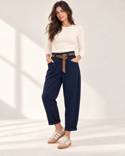 Pantalone Punto Milano con Cintura