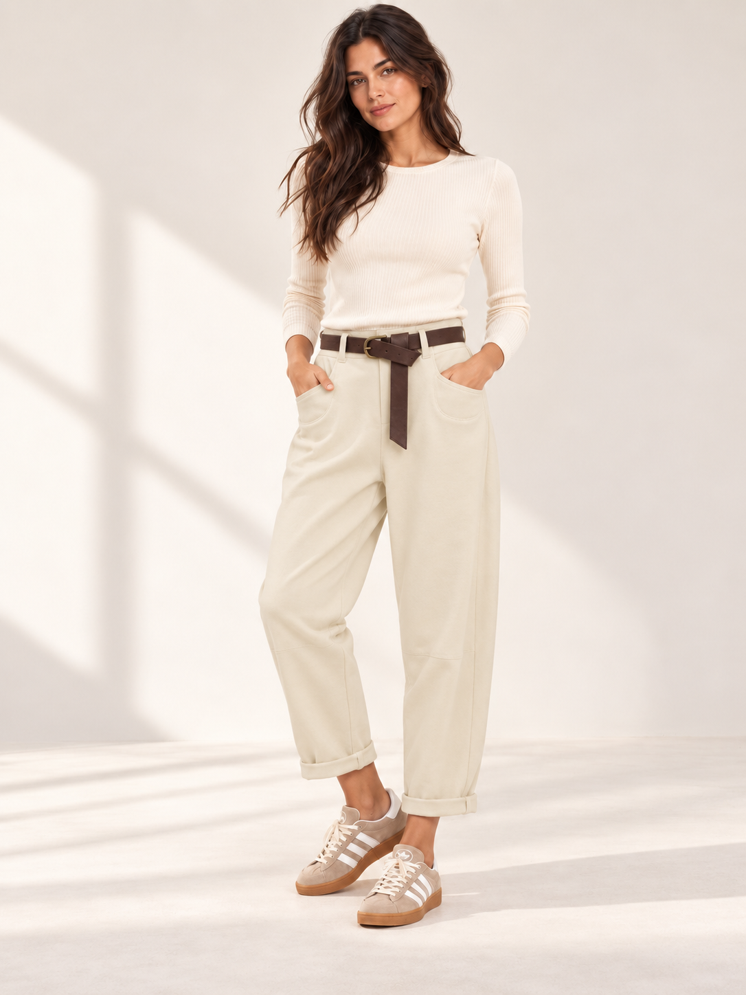 Pantalone Punto Milano con Cintura