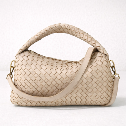 Borsa in pelle artigianale intrecciata