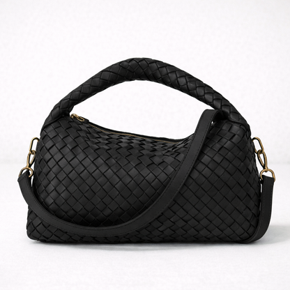 Borsa in pelle artigianale intrecciata