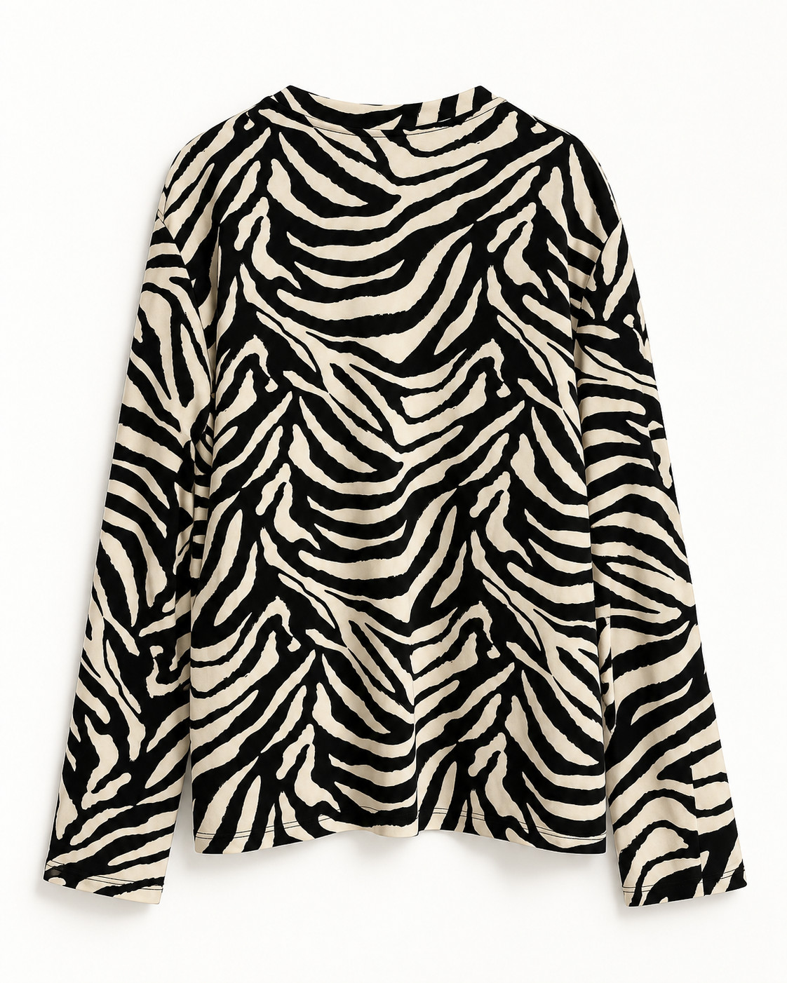 Maglia donna zebrata panna e nero