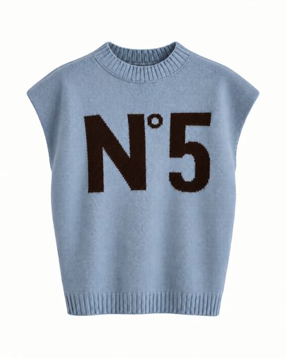 Maglia smanicata con stampa N°5