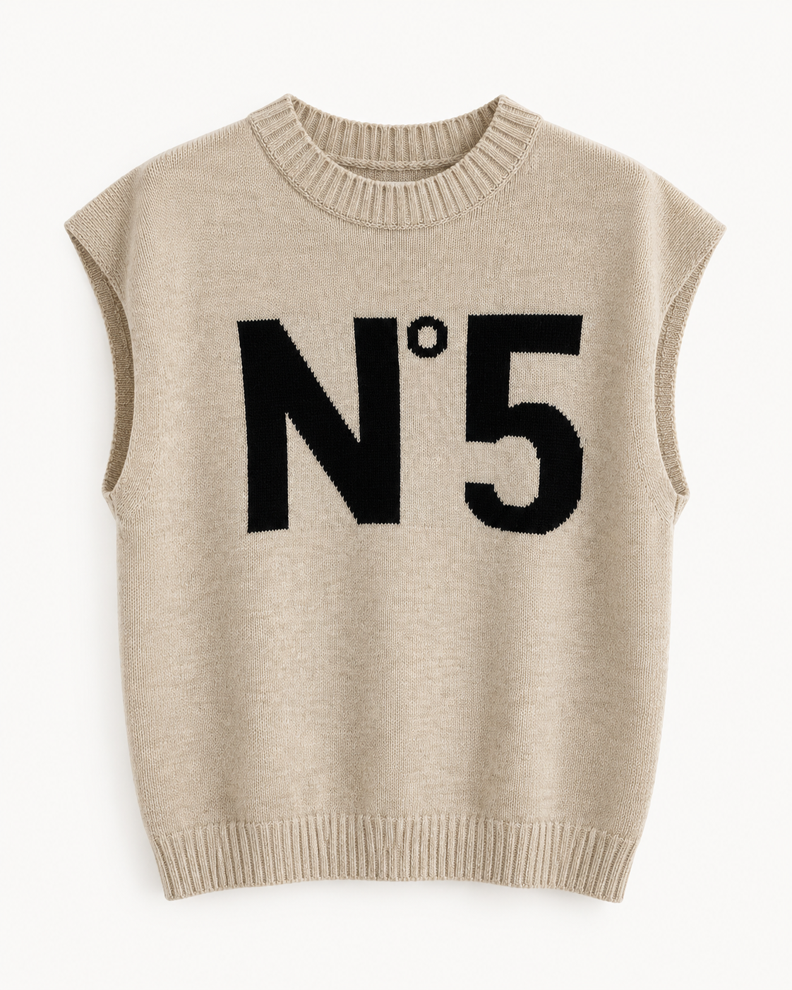 Maglia smanicata con stampa N°5