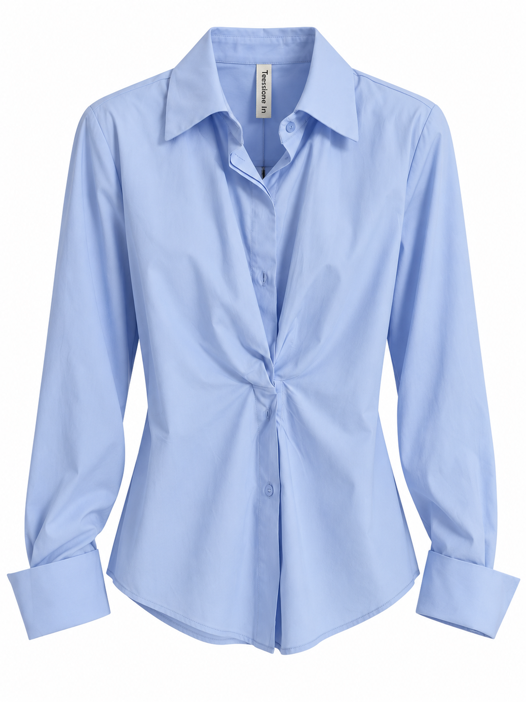 Camicia donna con drappeggio frontale Tensione In