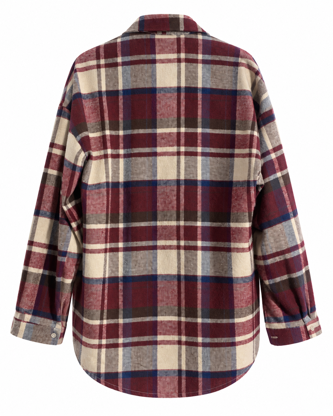 Camicia donna a quadri tartan con spilla removibile